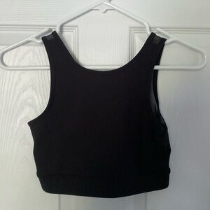 Sheer cross back sports bra
